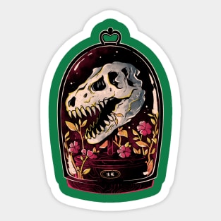 Dino Relic - Cute Flowers Skull Gift Sticker